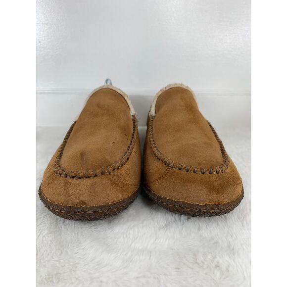 Columbia Men's YM5241-287 Brown Shearling Suede Slippers Size 10 - Picture 2 of 8